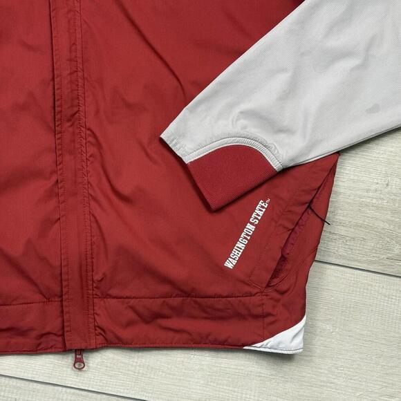 VTG Nike Team-Fit Storm Washington State Cougars Jacket Men’s M Windbreaker Red - Picture 4 of 10